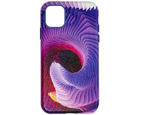 Кожаный чехол Colour Splash для Apple iPhone 13 (6.1") Purple / Pink