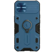 TPU+PC чохол Nillkin CamShield Armor no logo (шторка на камеру) для Apple iPhone 13 (6.1") Синій