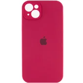 Чехол Silicone Case Full Camera Protective (AA) для Apple iPhone 13 (6.1") Красный / Rose Red