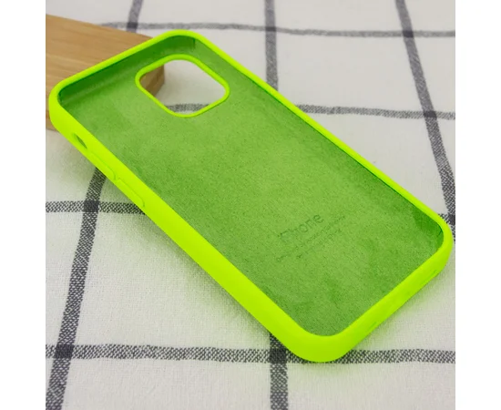 Чехол Silicone Case Full Protective (AA) для Apple iPhone 13 (6.1") Салатовый / Neon Green