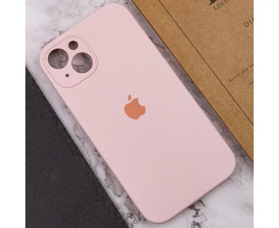 Чехол Silicone Case Full Camera Protective (AA) для Apple iPhone 13 (6.1") Розовый / Chalk Pink / PVH