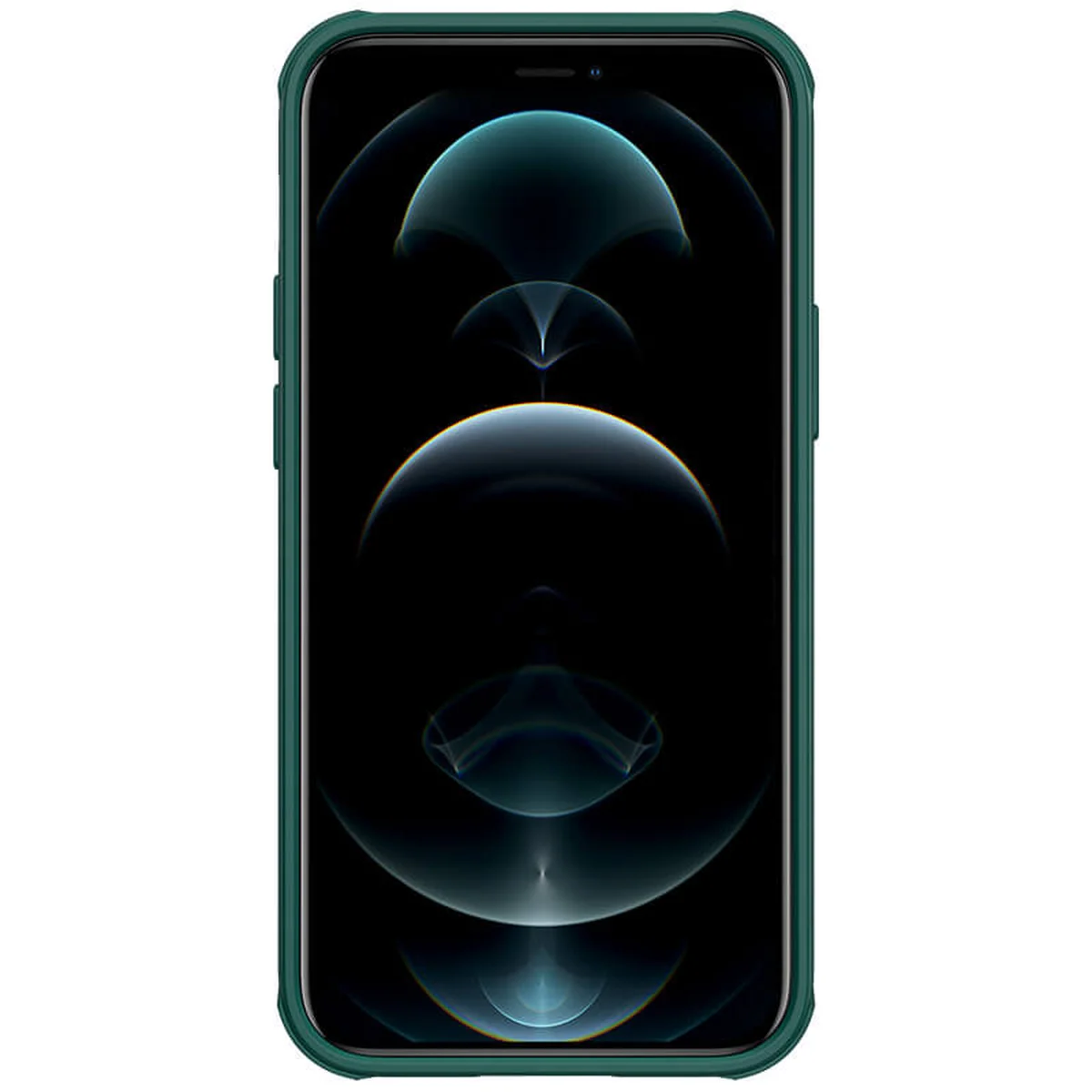 Карбоновая накладка Nillkin Camshield (шторка на камеру) для Apple iPhone 13 (6.1") Зеленый / Dark Green