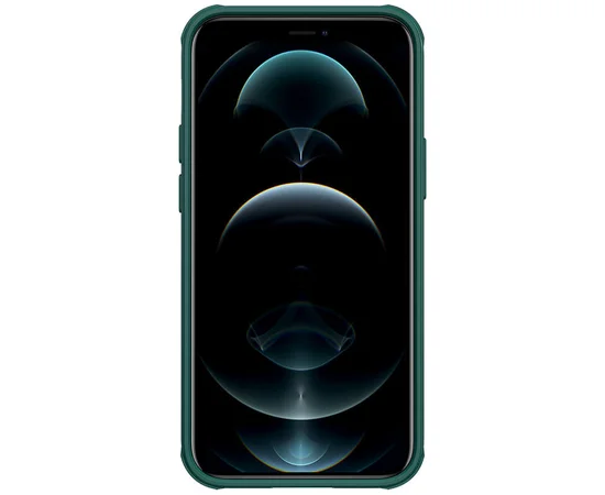 Карбоновая накладка Nillkin Camshield (шторка на камеру) для Apple iPhone 13 (6.1") Зеленый / Dark Green