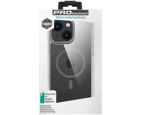 Чехол TPU Space Case Apex with MagSafe для Apple iPhone 13 / 14 / 15 (6.1") Grey