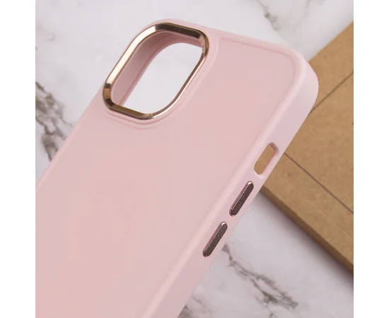 TPU чехол Bonbon Metal Style для Apple iPhone 13 (6.1") Розовый / Light pink