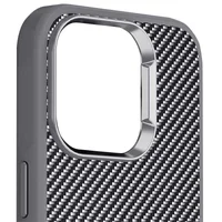 Чехол TPU+PC Carbon with MagSafe для Apple iPhone 13 (6.1") Grey