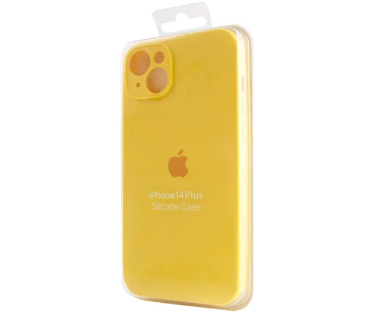 Чехол Silicone Case Full Camera Protective (AA) для Apple iPhone 13 (6.1") Желтый / Yellow