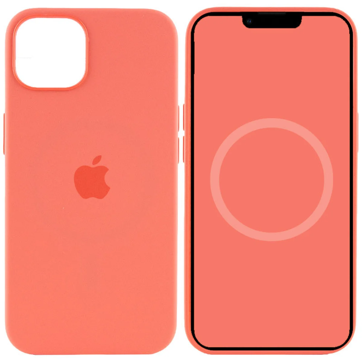 Чохол Silicone case (AAA) full with Magsafe and Animation для Apple iPhone 13 (6.1") Рожевий / Pink Pomelo