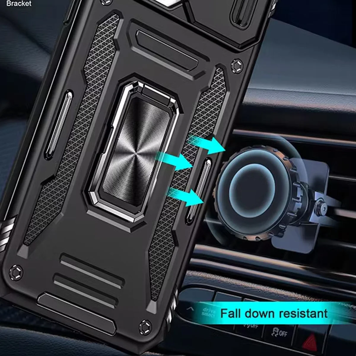 Ударопрочный чехол Camshield Army Ring для Apple iPhone 13 (6.1") Черный / Black