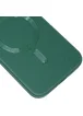 Кожаный чехол Bonbon Leather Metal Style with MagSafe для Apple iPhone 13 (6.1") Зеленый / Pine green