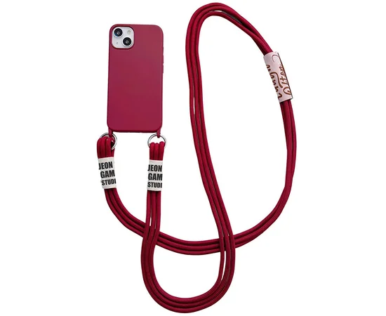 Чехол TPU two straps California для Apple iPhone 13 (6.1") Красный / Rose Red