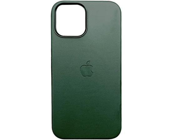 Кожаный чехол Leather Case (AAA) with MagSafe and Animation для Apple iPhone 13 (6.1") Sequoia Green