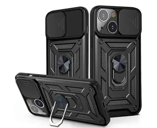 Ударопрочный чехол Camshield Serge Ring для Apple iPhone 13 (6.1") Черный