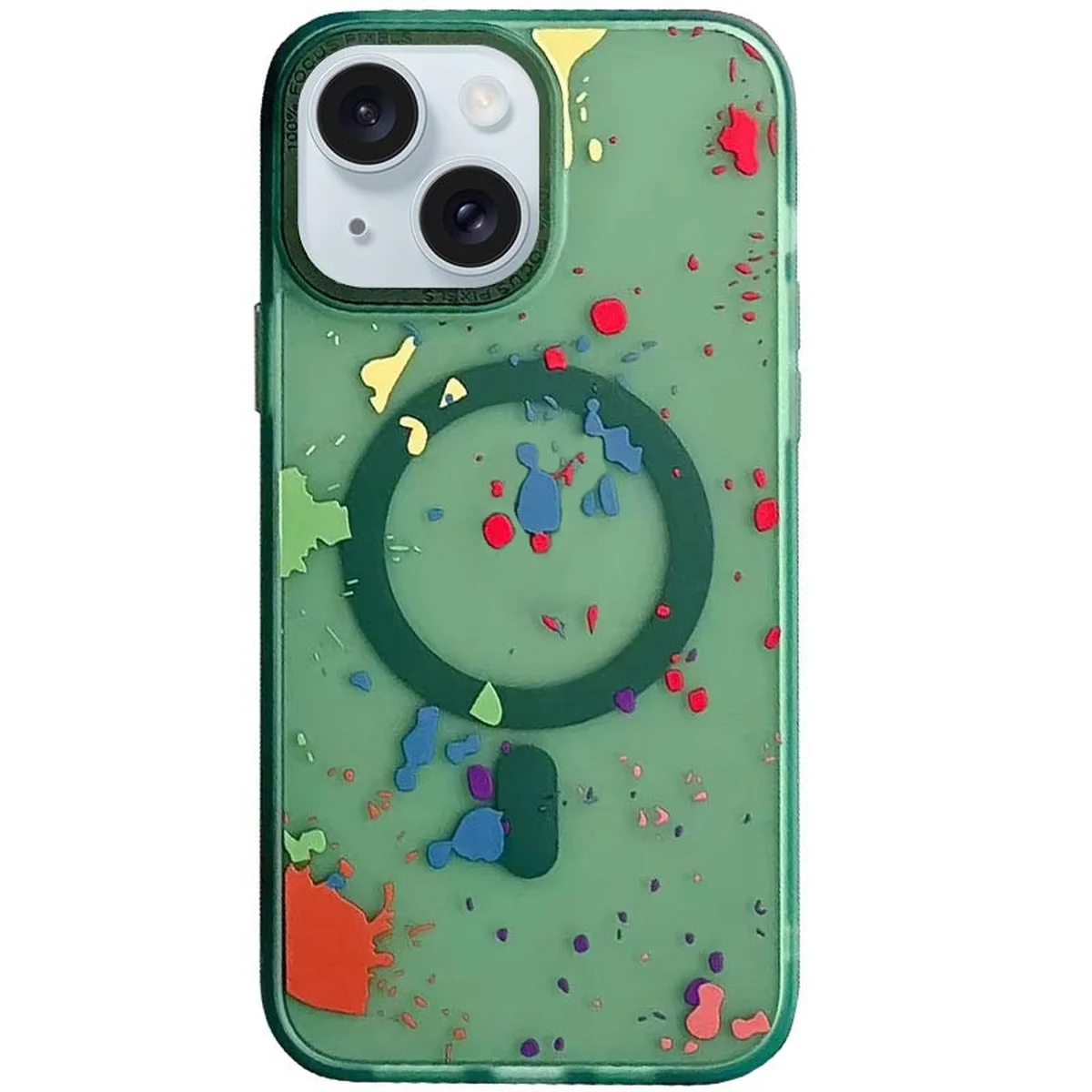 Чехол TPU+PC Flush with MagSafe для Apple iPhone 13 (6.1") Dark green