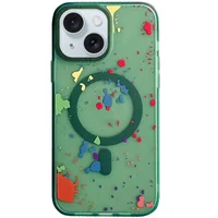 Чохол TPU+PC Flush with MagSafe для Apple iPhone 13 (6.1") Dark green