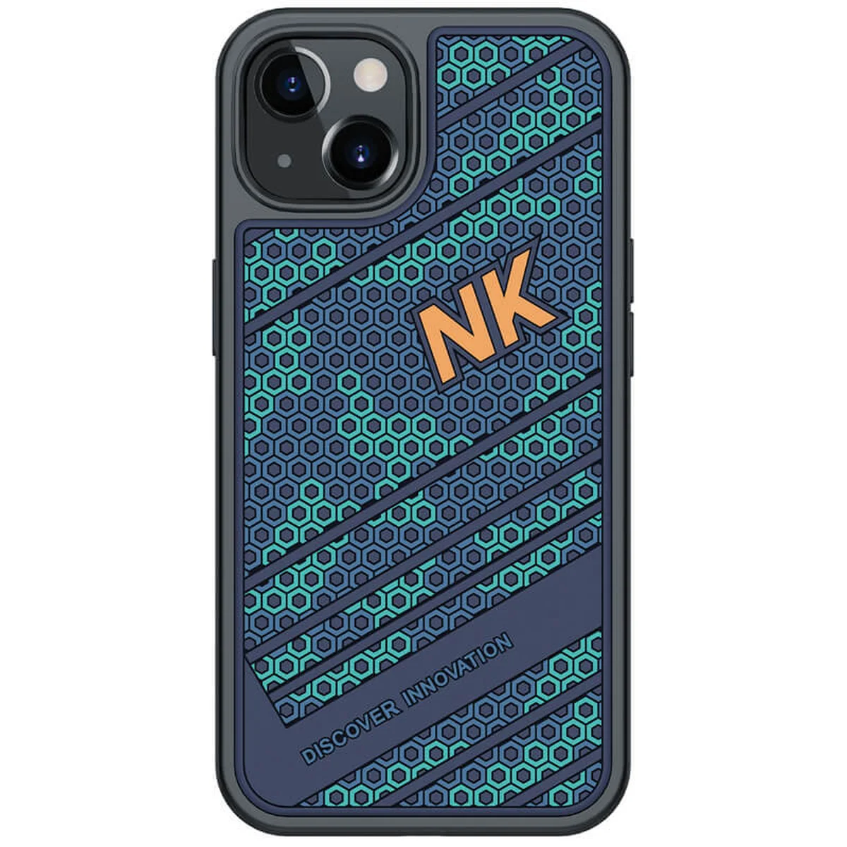 TPU+PC чехол Nillkin Striker для Apple iPhone 13 (6.1") Blue / Green