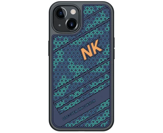 TPU+PC чехол Nillkin Striker для Apple iPhone 13 (6.1") Blue / Green