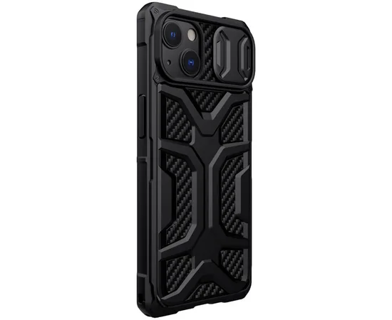 TPU+PC чехол Nillkin CamShield Adventurer (шторка на камеру) для Apple iPhone 13 (6.1") Черный