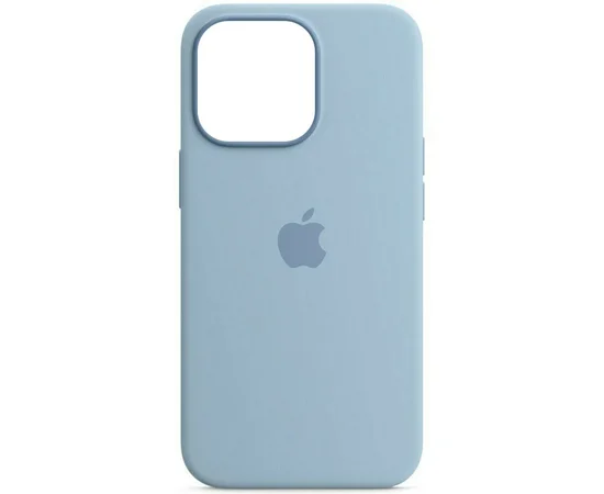 Чехол Silicone case (AAA) full with Magsafe для Apple iPhone 13 (6.1") Синий / Blue Fog