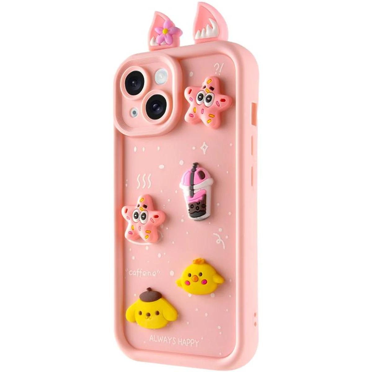 Чехол TPU Toys Case with Ears для Apple iPhone 13 (6.1") Light Pink
