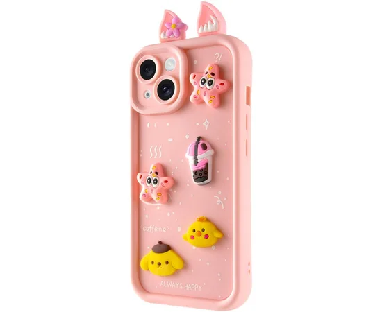 Чехол TPU Toys Case with Ears для Apple iPhone 13 (6.1") Light Pink