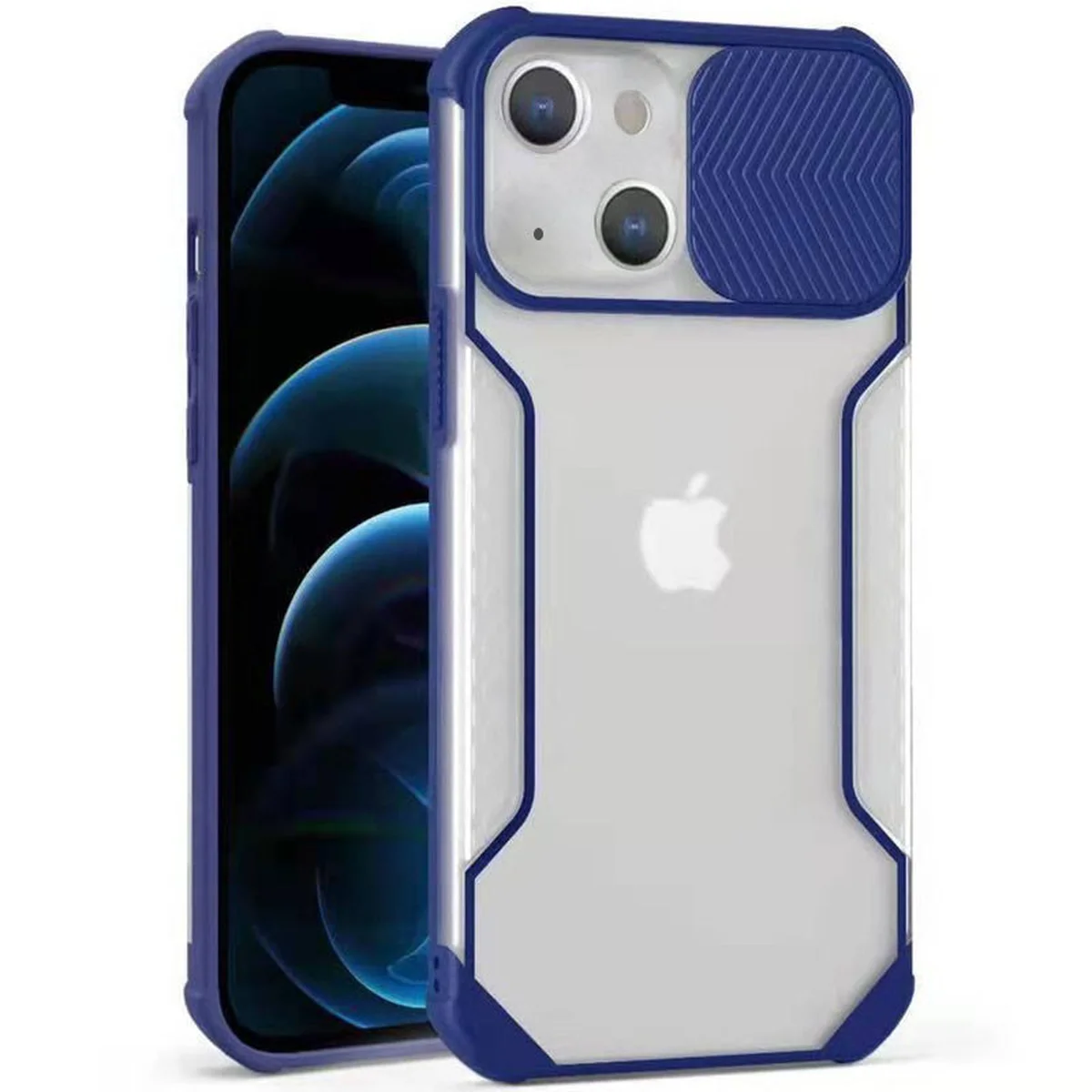 Чохол Camshield matte Ease TPU зі шторкою для Apple iPhone 13 (6.1") Синій