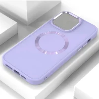 TPU чехол Bonbon Metal Style with MagSafe для Apple iPhone 13 (6.1") Сиреневый / Dasheen