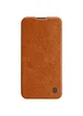Кожаный чехол (книжка) Nillkin Qin Pro Camshield для Apple iPhone 13 (6.1") Коричневый