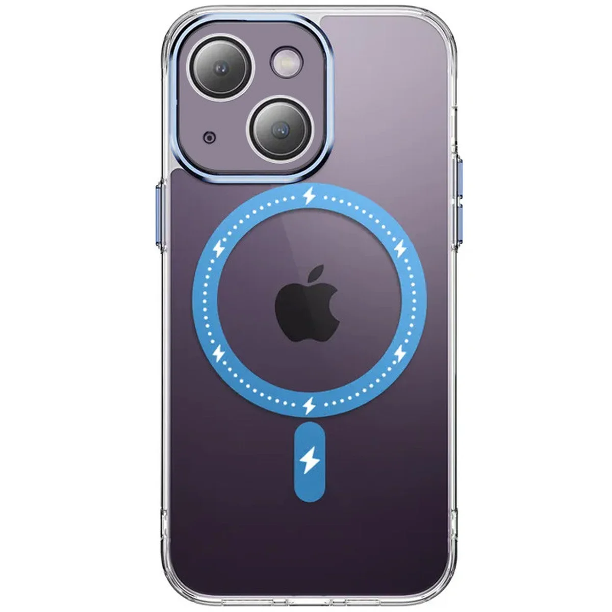 Чехол TPU+PC Colorful with MagSafe для Apple iPhone 13 (6.1") Blue