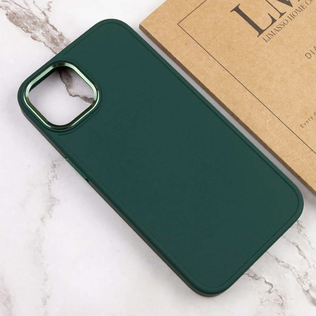 TPU чехол Bonbon Metal Style для Apple iPhone 13 (6.1") Зеленый / Pine green