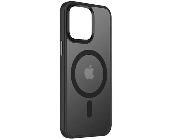 TPU+PC чехол Metal Buttons with MagSafe Colorful для Apple iPhone 13 (6.1") Черный