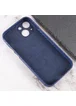 Кожаный чехол Leather Case Carbon series для Apple iPhone 13 (6.1") Синий