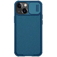 Карбоновая накладка Nillkin Camshield (шторка на камеру) для Apple iPhone 13 (6.1") Синий / Blue