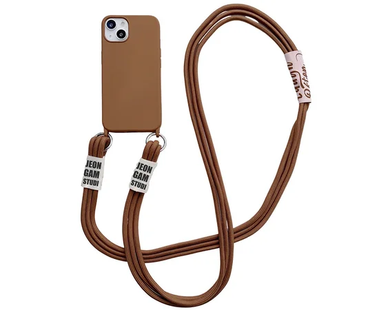 Чохол TPU two straps California для Apple iPhone 13 (6.1") Коричневий