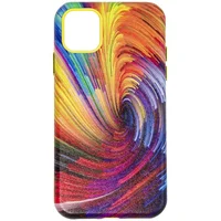 Кожаный чехол Colour Splash для Apple iPhone 13 (6.1") Orange / Red