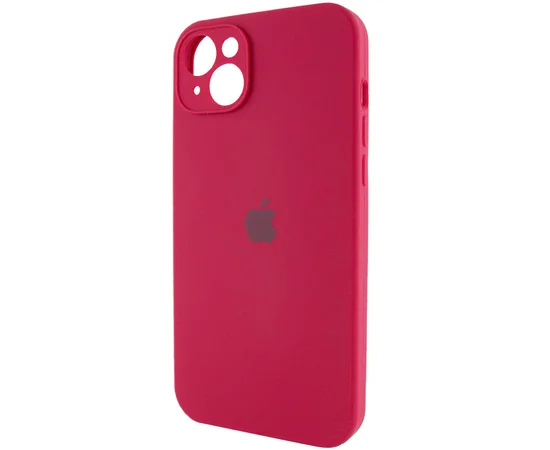 Чехол Silicone Case Full Camera Protective (AA) для Apple iPhone 13 (6.1") Красный / Rose Red