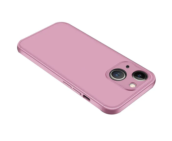 Пластиковая накладка GKK LikGus 360 градусов (opp) для Apple iPhone 13 (6.1") Розовый / Rose gold