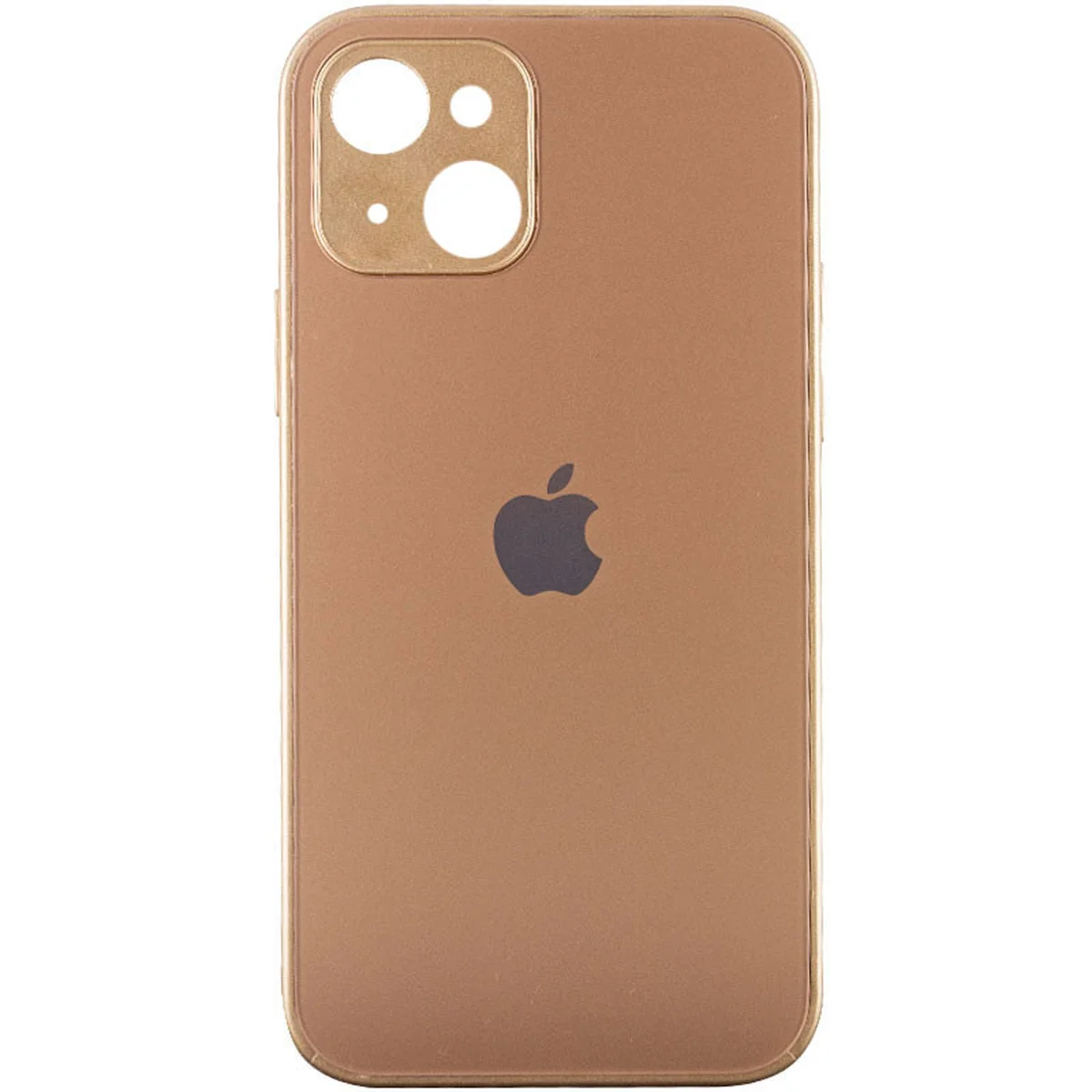 TPU+Glass чохол Matte Candy Full camera для Apple iPhone 13 (6.1") Золотий