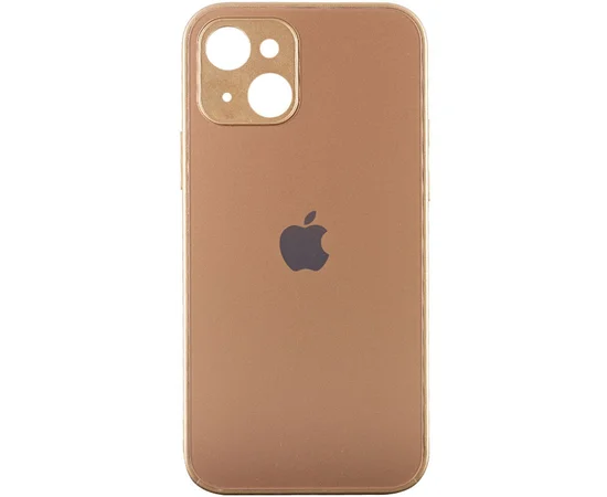 TPU+Glass чехол Matte Candy Full camera для Apple iPhone 13 (6.1") Золотой
