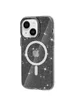 Чехол TPU Galaxy Sparkle (MagFit) для Apple iPhone 13 / 14 (6.1") Black+Glitter