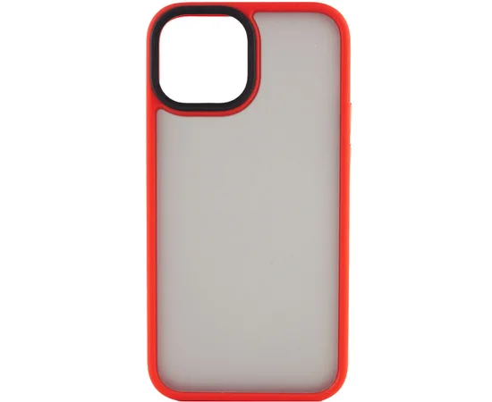 TPU+PC чохол Metal Buttons для Apple iPhone 13 (6.1") Червоний