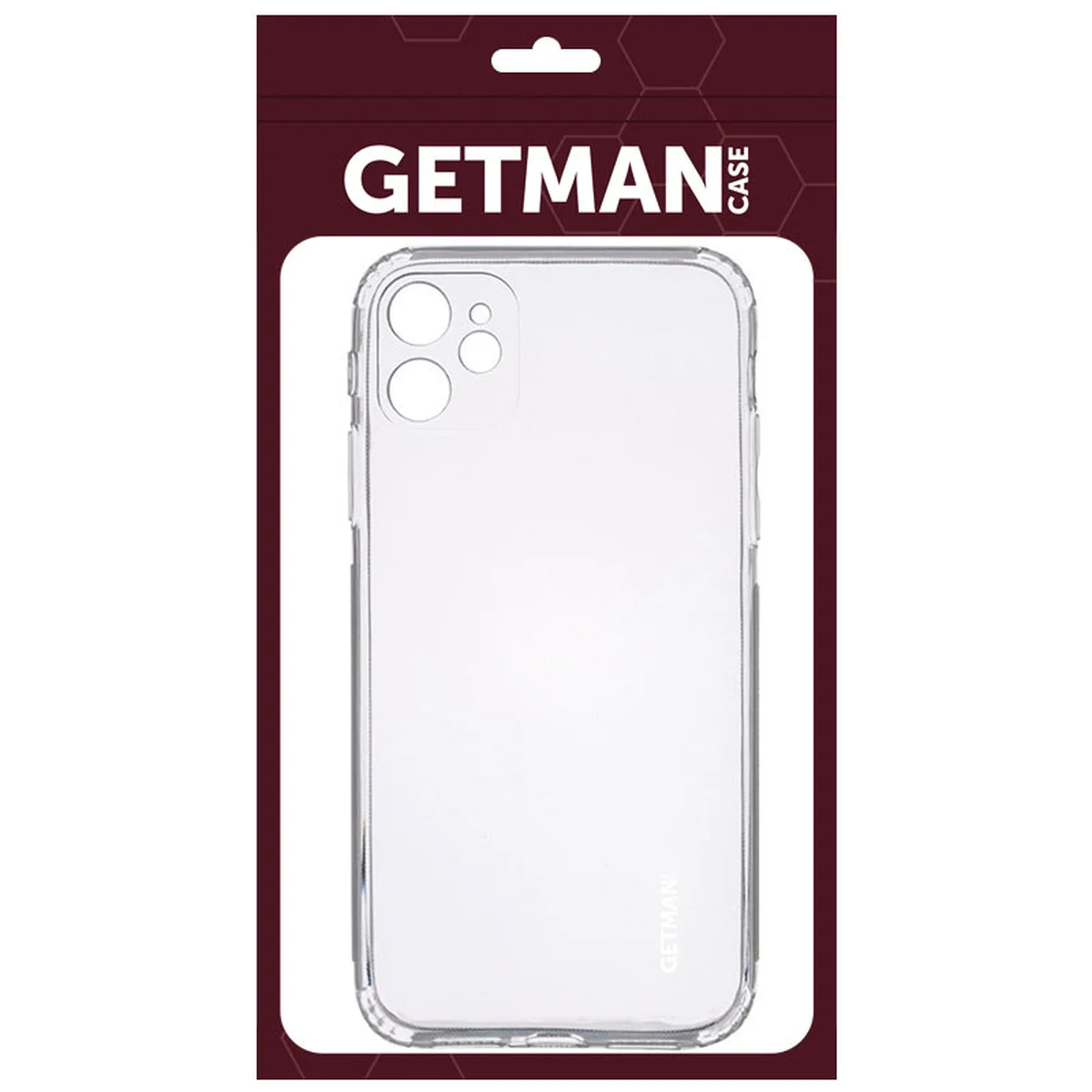 TPU чехол GETMAN Clear 1,0 mm для Apple iPhone 13 (6.1") Бесцветный (прозрачный)