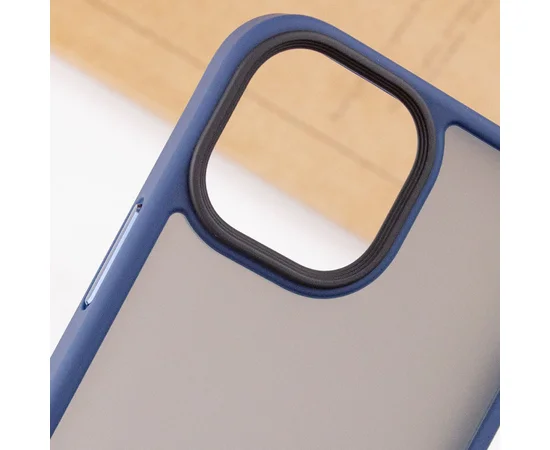TPU + PC чохол Metal Buttons для Apple iPhone 13 (6.1 ") Синій