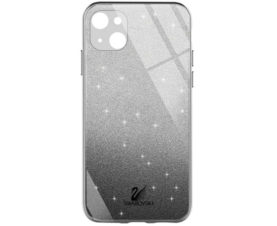 TPU+Glass чехол Swarovski для Apple iPhone 13 (6.1") Черный