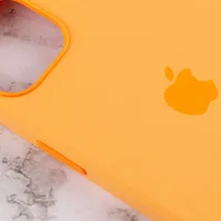Чехол Silicone case (AAA) full with Magsafe and Animation для Apple iPhone 13 (6.1") Оранжевый / Marigold