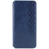 Кожаный чехол-книжка GETMAN Cubic (PU) для Apple iPhone 13 (6.1") Синий