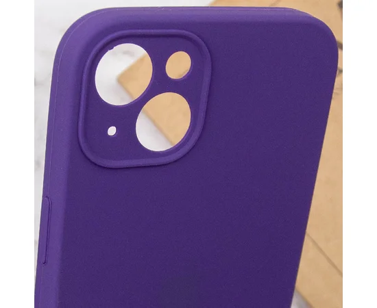 Чехол Silicone Case Full Camera Protective (AA) для Apple iPhone 13 (6.1") Фиолетовый / Amethyst