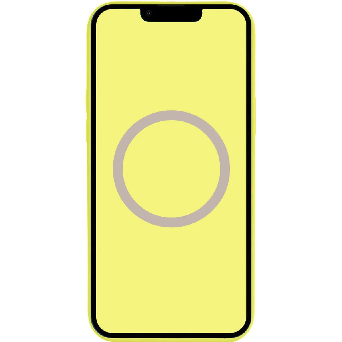 Чехол Silicone case (AAA) full with Magsafe and Animation для Apple iPhone 13 (6.1") Желтый / Lemon Zest