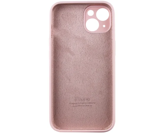 Чехол Silicone Case Full Camera Protective (AA) для Apple iPhone 13 (6.1") Розовый / Chalk Pink / PVH