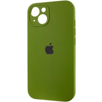 Чехол Silicone Case Full Camera Protective (AA) для Apple iPhone 13 (6.1") Зеленый / Dark Olive